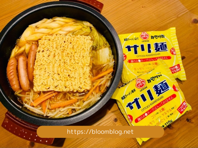 カルディ購入品　オットギ　サリ麺のアレンジレシピ