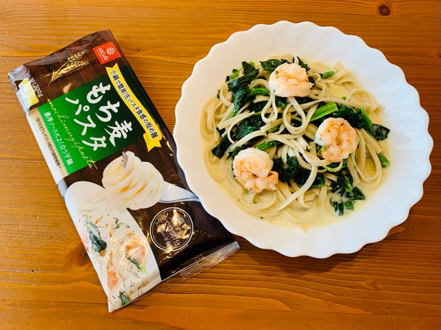 はくばく　もち麦パスタ　平麺